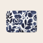 Navy Floral Bath Mat Gallery Image 1
