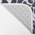 Navy Floral Bath Mat Gallery Image 2