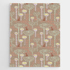 Block print scandinavian meadow brown Jigsaw Puzzle Gallery Image 1
