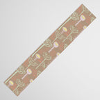 Block print scandinavian meadow brown Table Runner Gallery Image 3