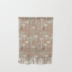 Block print scandinavian meadow brown Wall Hanging Gallery Image 1