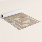 Block print scandinavian meadow brown Yoga Mat Gallery Image 2