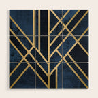 Art Deco Midnight Wood Wall Art Gallery Image 1