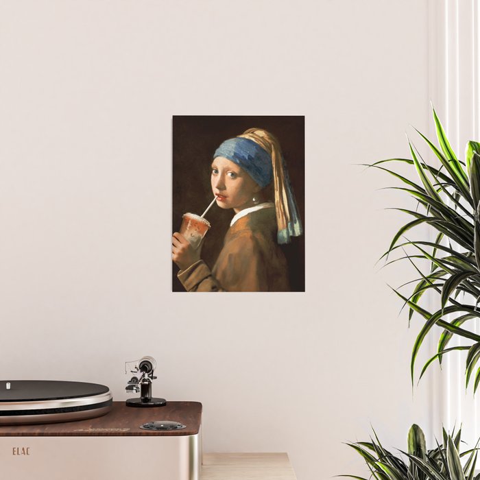 Girl With Iced Latte Poster Gallery Image 2