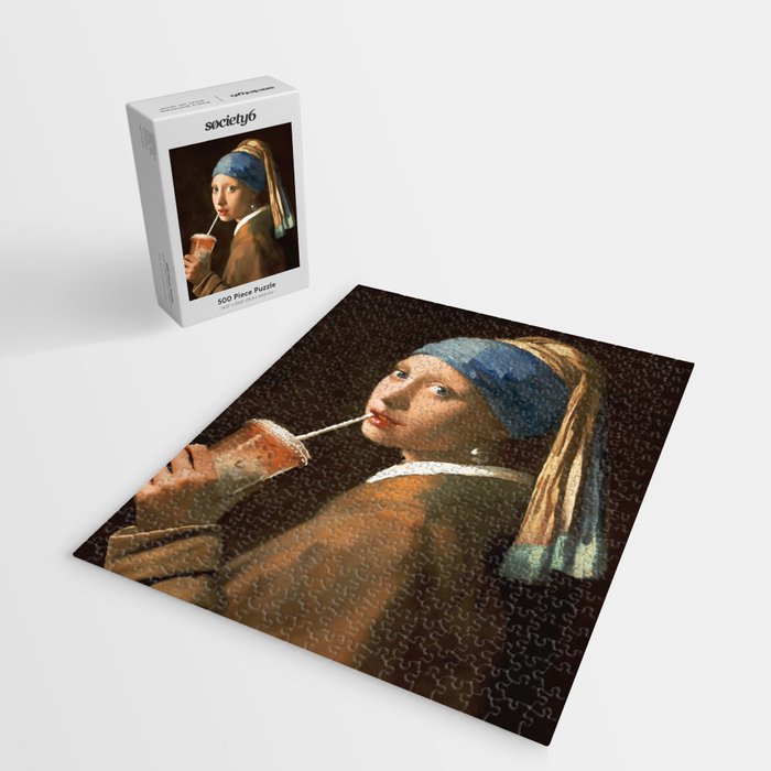 Girl With Iced Latte Jigsaw Puzzle Gallery Image 2