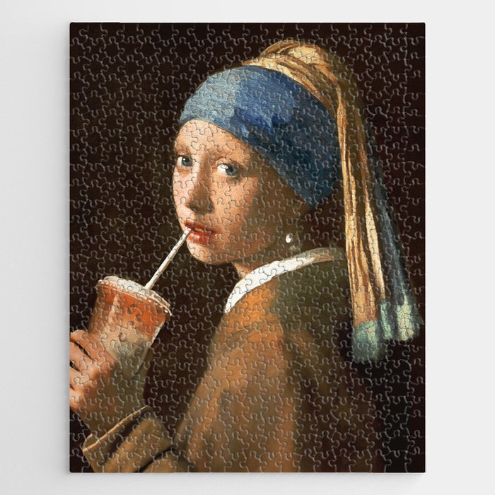 Girl With Iced Latte Jigsaw Puzzle Gallery Image 1