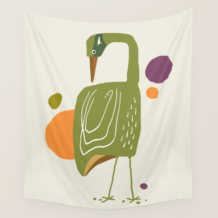 Quirky Brolga Wall Tapestry Gallery Image 1