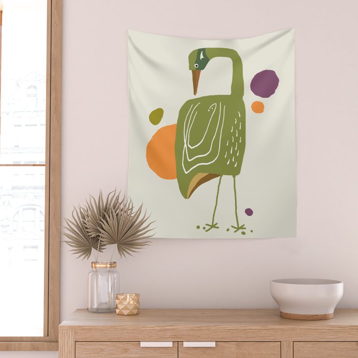 Quirky Brolga Wall Tapestry Gallery Image 2