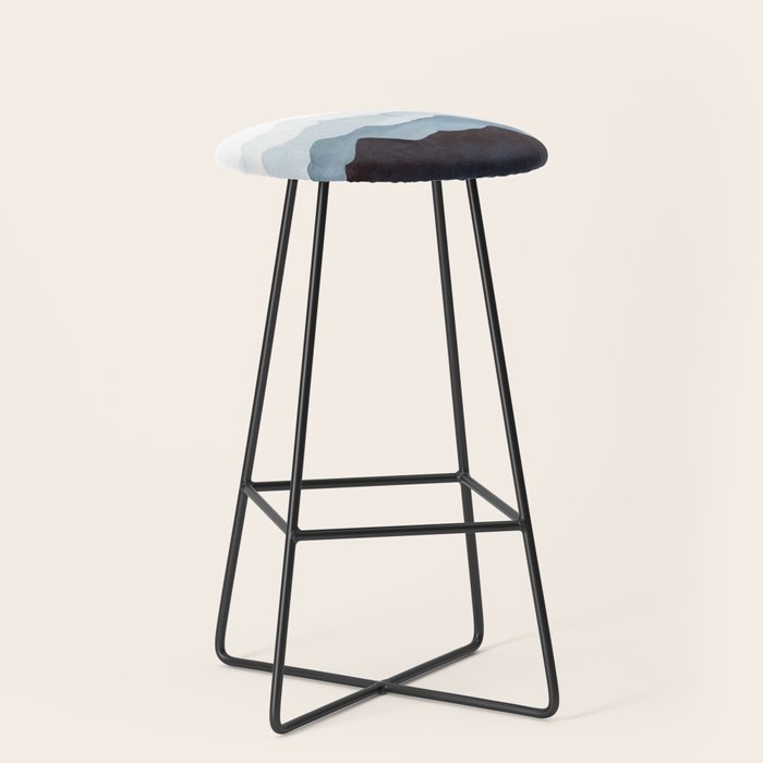 Indigo Mountains Landscape Stool Gallery Image 1