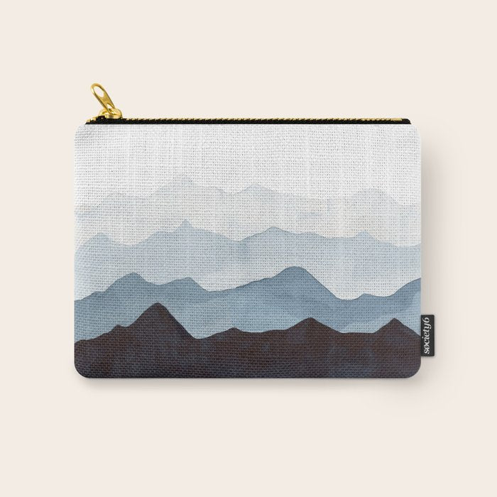 Indigo Mountains Landscape Carry All Pouch Gallery Image 1