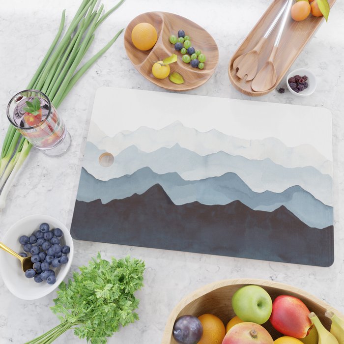 Indigo Mountains Landscape Cutting Board Gallery Image 2