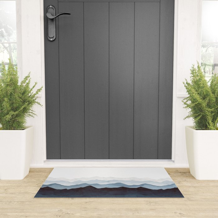 Indigo Mountains Landscape Welcome Mat Gallery Image 3