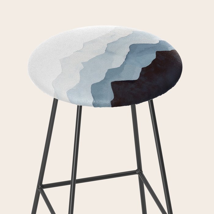Indigo Mountains Landscape Stool Gallery Image 2