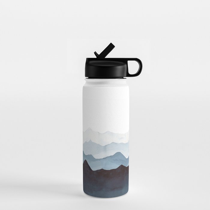 Indigo Mountains Landscape Water Bottle Gallery Image 1