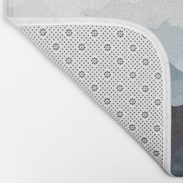 Indigo Mountains Landscape Bath Mat Gallery Image 2