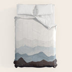Indigo Mountains Landscape Comforter Gallery Image 6