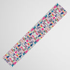 I gnome you // grey background little happy and lovely gnomes with rainbows fuchsia pink hearts Table Runner Gallery Image 3