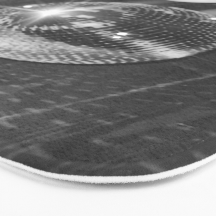 Disco Night | Black & White Photography | Vintage Photo Art Print | Groovy Christmas Party Bath Mat Gallery Image 3