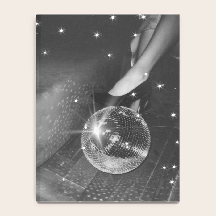 Disco Night | Black & White Photography | Vintage Photo Art Print | Groovy Christmas Party Notebook Gallery Image 4