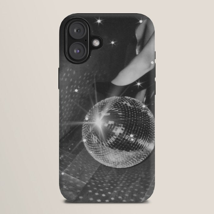 Disco Night | Black & White Photography | Vintage Photo Art Print | Groovy Christmas Party iPhone Case Gallery Image 10