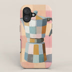 Patchwork Moka Pot iPhone Case Gallery Image 1
