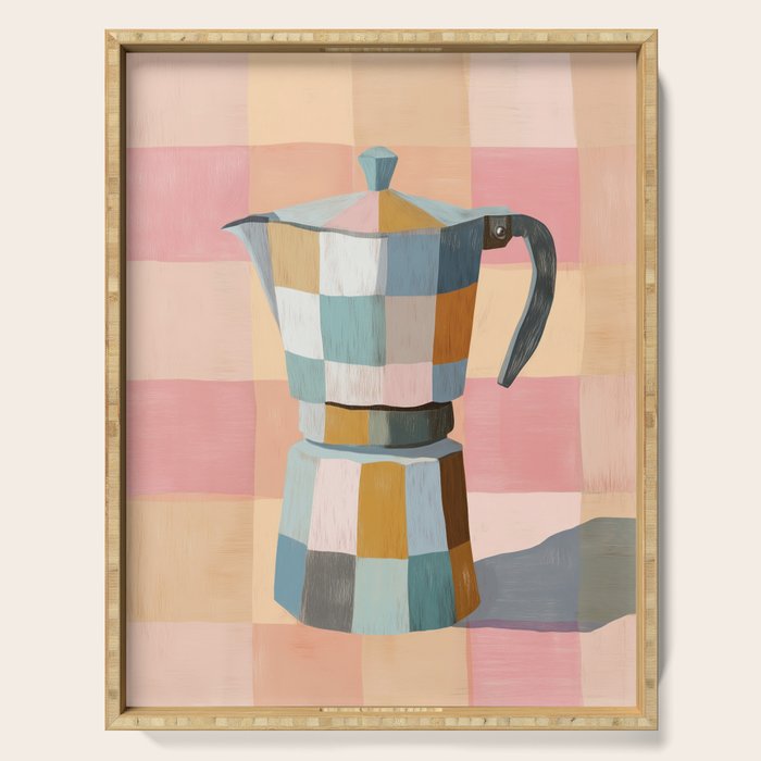 Patchwork Moka Pot Serving Tray Gallery Image 1