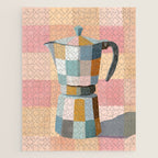 Patchwork Moka Pot Jigsaw Puzzle Gallery Image 1
