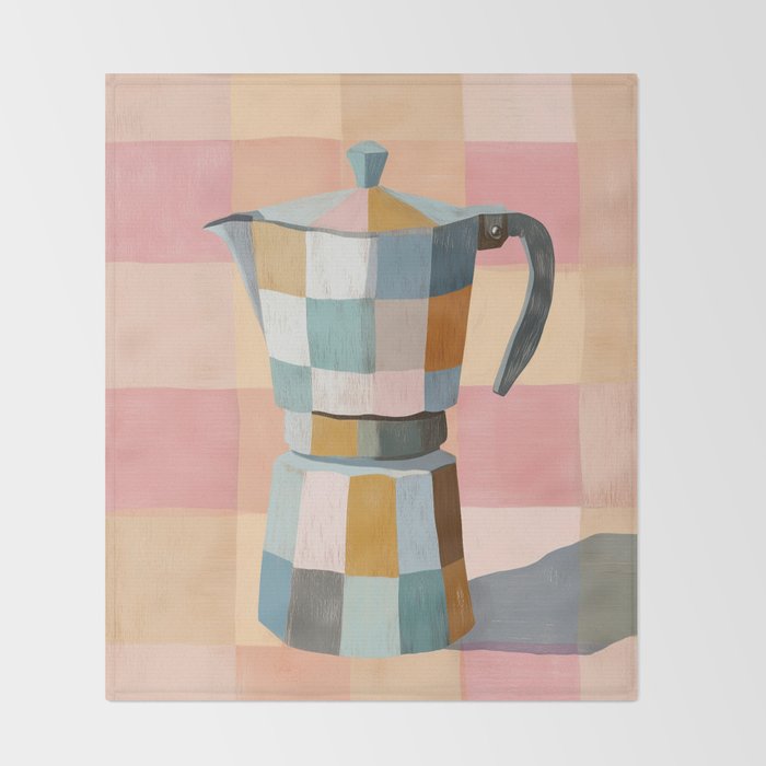 Patchwork Moka Pot Throw Blanket Gallery Image 2