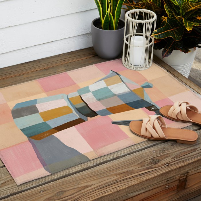 Patchwork Moka Pot Outdoor Rug Gallery Image 2
