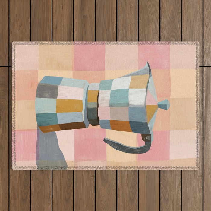 Patchwork Moka Pot Outdoor Rug Gallery Image 1