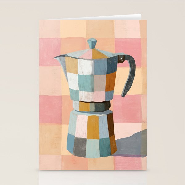 Patchwork Moka Pot Stationery Card Gallery Image 2
