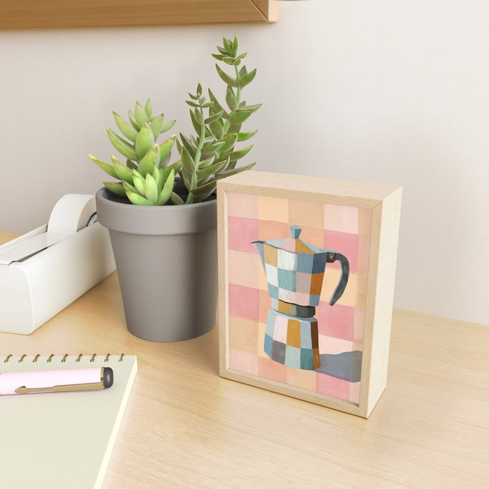 Patchwork Moka Pot Mini Art Print Gallery Image 2