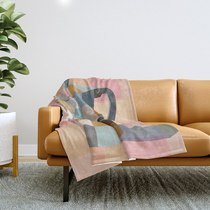 Patchwork Moka Pot Throw Blanket Gallery Image 1