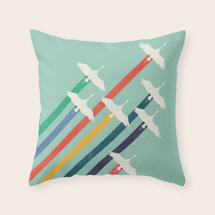 The Cranes Throw Pillow Gallery Image 6