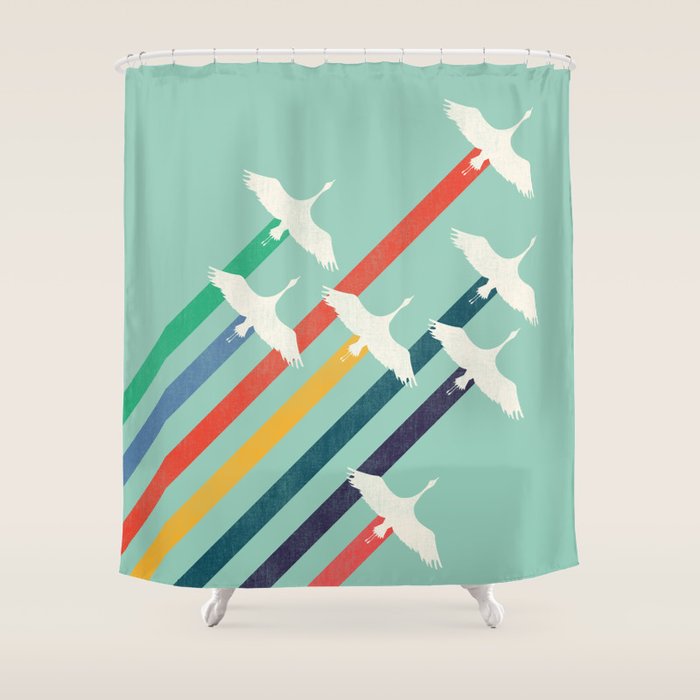 The Cranes Shower Curtain Gallery Image 1