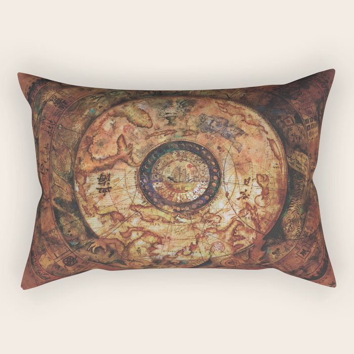 Sao Feng Replica Map Pirates of the Caribbean Rectangular Pillow Gallery Image 2