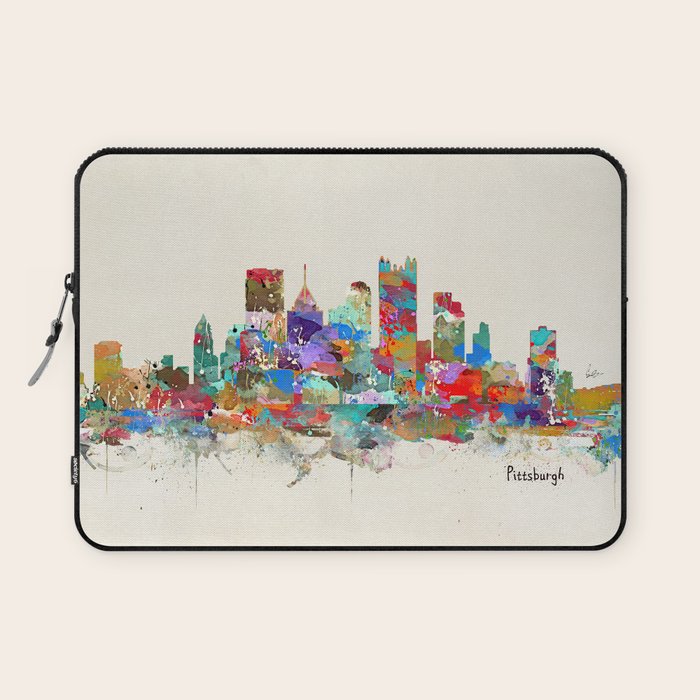 Pittsburgh Pennsylvania skyline Laptop Sleeve Gallery Image 1