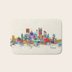 Pittsburgh Pennsylvania skyline Bath Mat Gallery Image 1