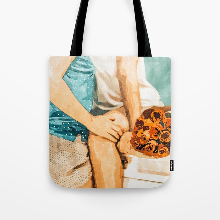 Romance #painting #love Tote Bag Gallery Image 1