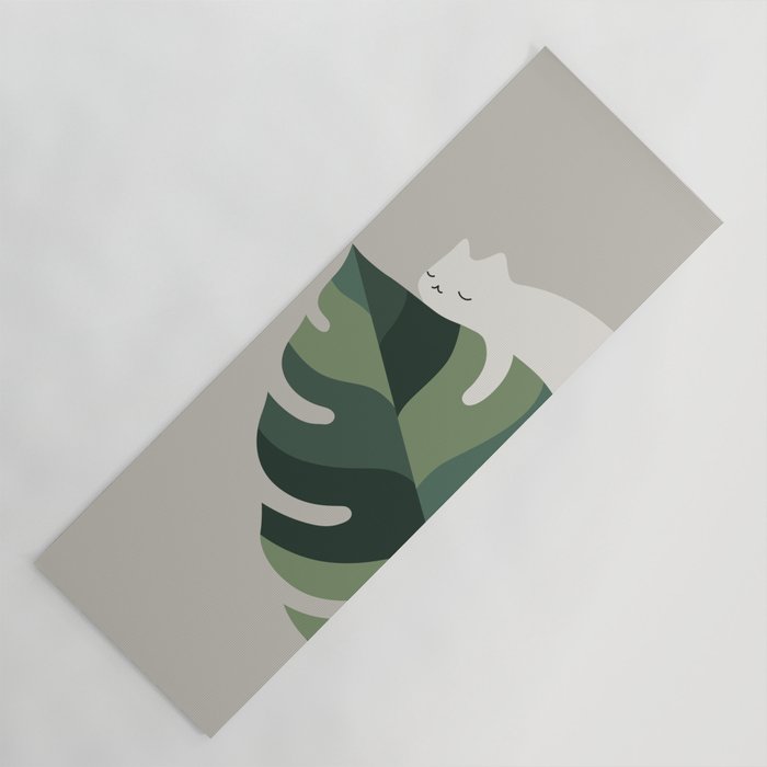 Cat and Plant 10 Yoga Mat Gallery Image 1