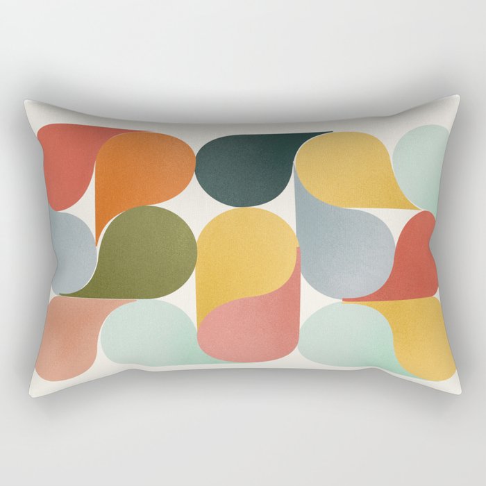 Shapes of color - abstract Rectangular Pillow Gallery Image 1