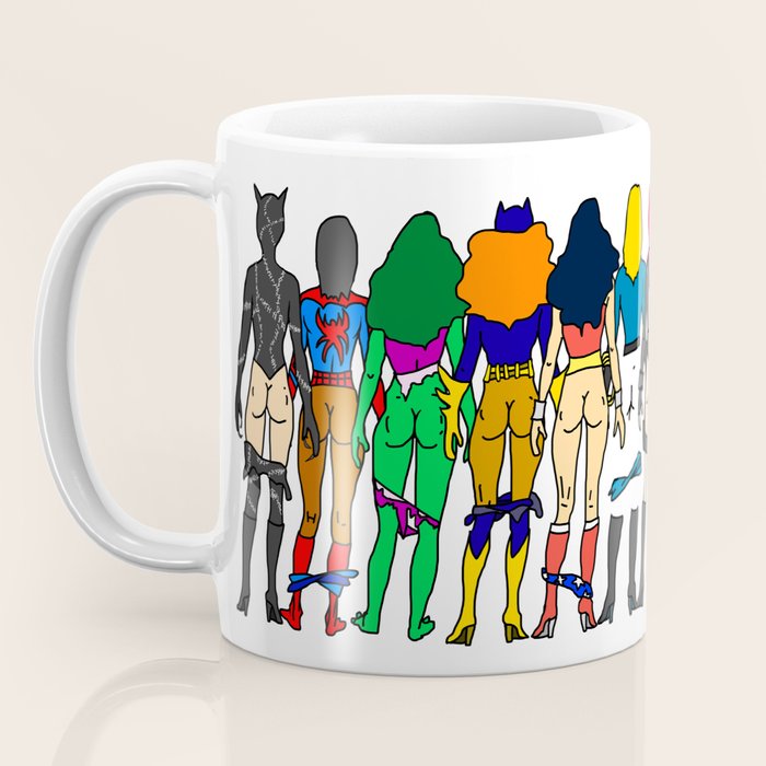 Superhero Butts - Girls Superheroine Butts LV Coffee Mug Gallery Image 3
