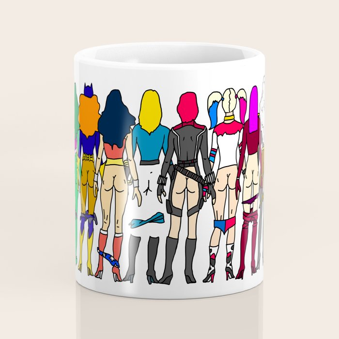 Superhero Butts - Girls Superheroine Butts LV Coffee Mug Gallery Image 4