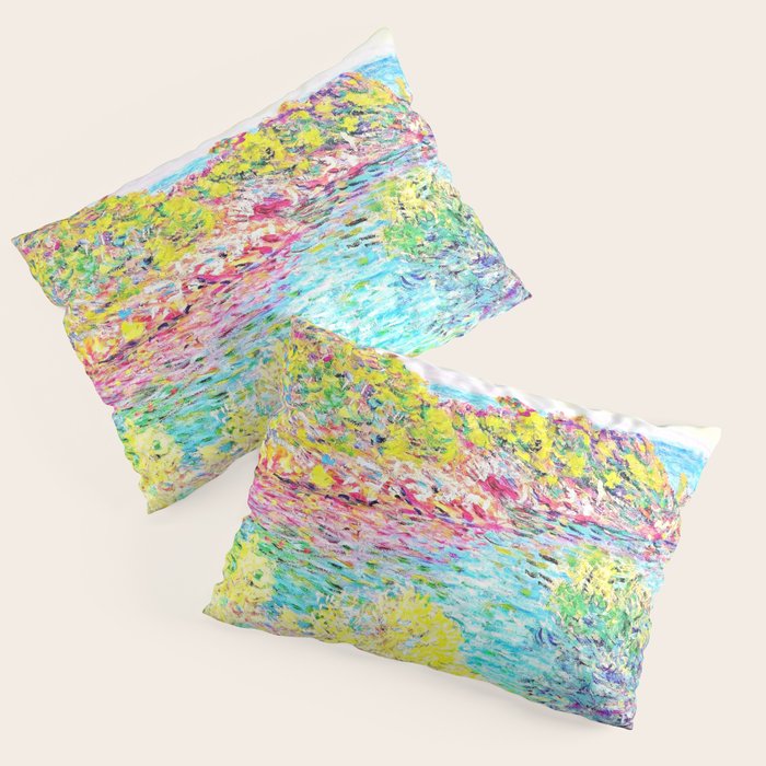 MONET : Landscape Near Montecarlo Pillow Sham Gallery Image 3
