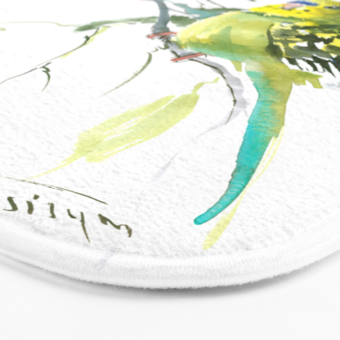 Parakeets, budgies pet bird home decor Bath Mat Gallery Image 3