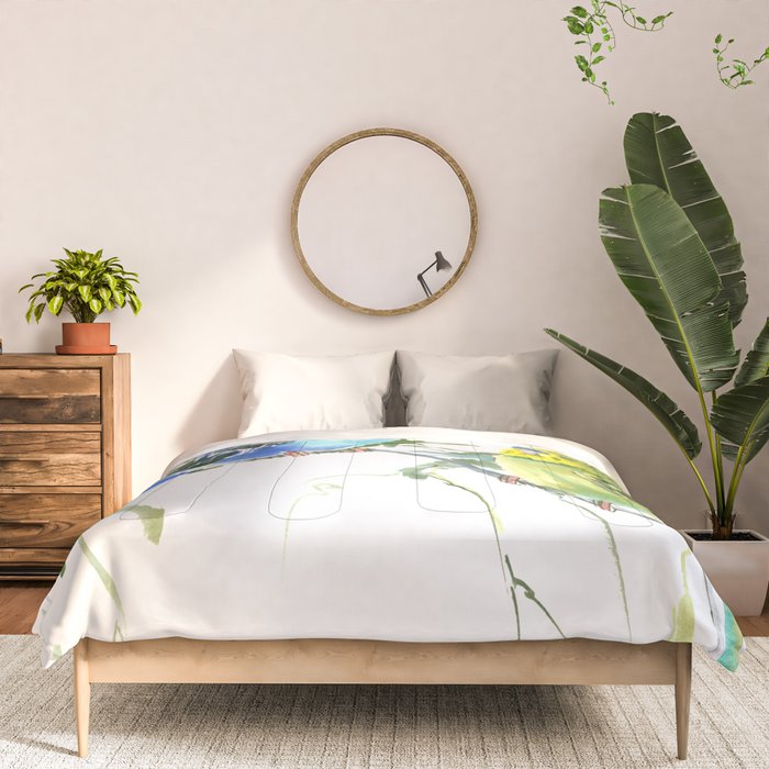 Parakeets, budgies pet bird home decor Comforter Gallery Image 3