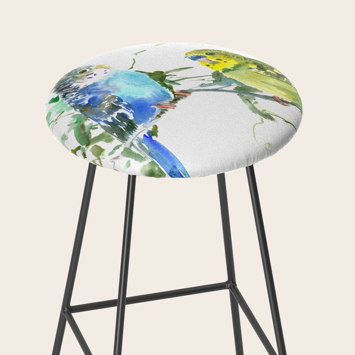 Parakeets, budgies pet bird home decor Stool Gallery Image 2