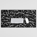 Yoga Skeleton Meditating Yogi Zen Poses Halloween Pattern Desk Mat Gallery Image 1