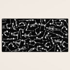 Yoga Skeleton Meditating Yogi Zen Poses Halloween Pattern Desk Mat Gallery Image 3