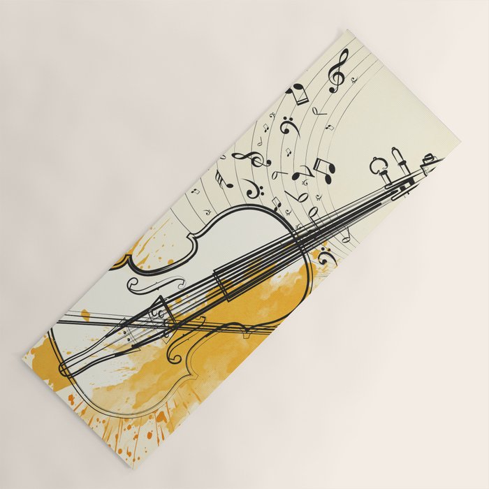 Abstract Minimal Musical Instrument 3 Yoga Mat Gallery Image 1